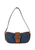 Denim Sling Bag, &pound;430, Handbags, Blue, Denim, Front view